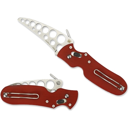 Spyderco 2024 Spyderco P'Kal G-10 Red Trainer/Emerson Opener SPY-C103TR